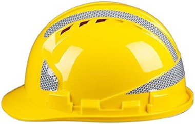 Casco de seguridad de construcción amarillo ABS